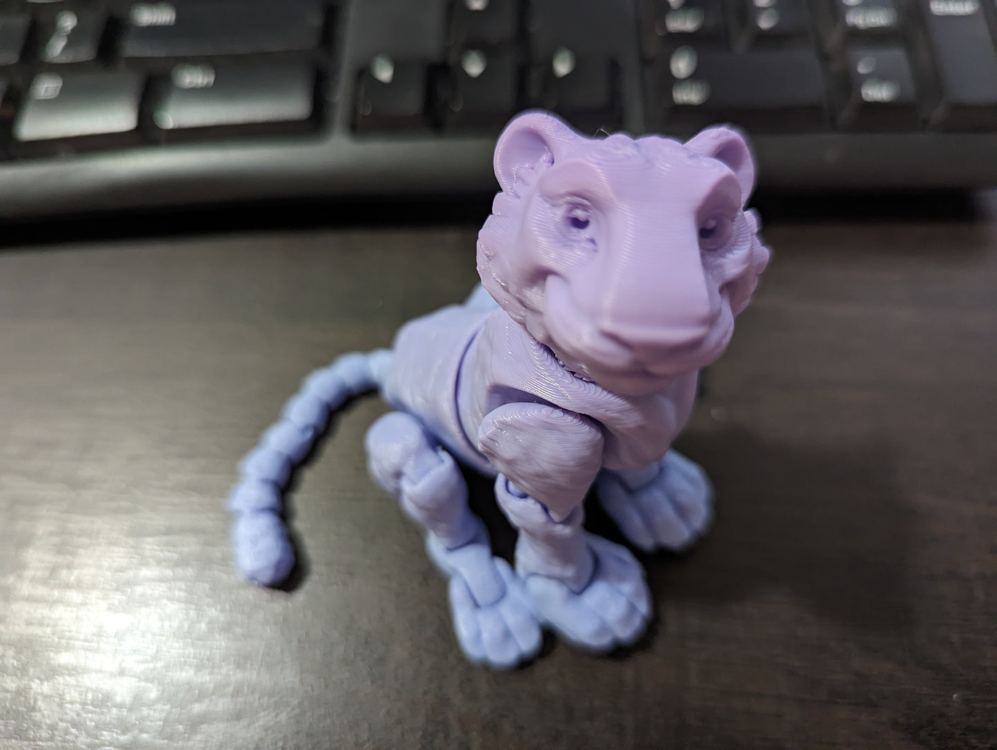 Mini Flexi articulating Tiger Cookiecad Unicorn MatMire Makes